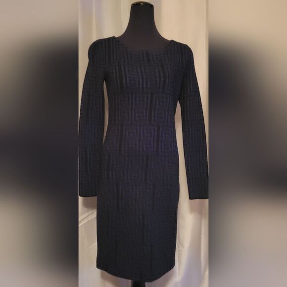Alice + Olivia Dresses & Skirts - * ALICE + OLIVIA  wool long sleeve blue black design dress